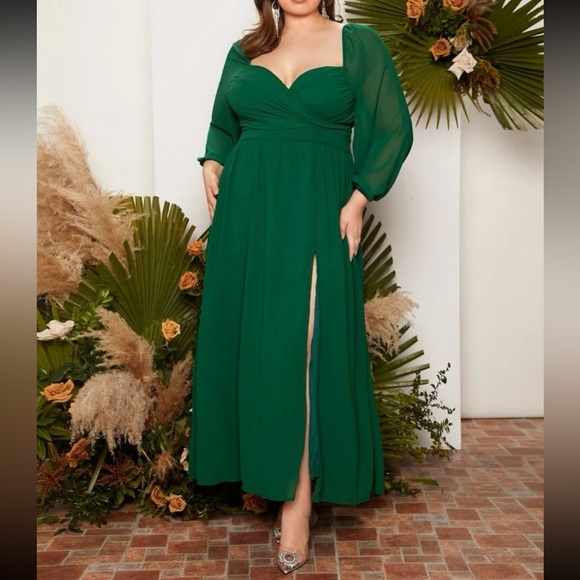 Plus size sweetheart neck party formal dress - Picture 12 of 16